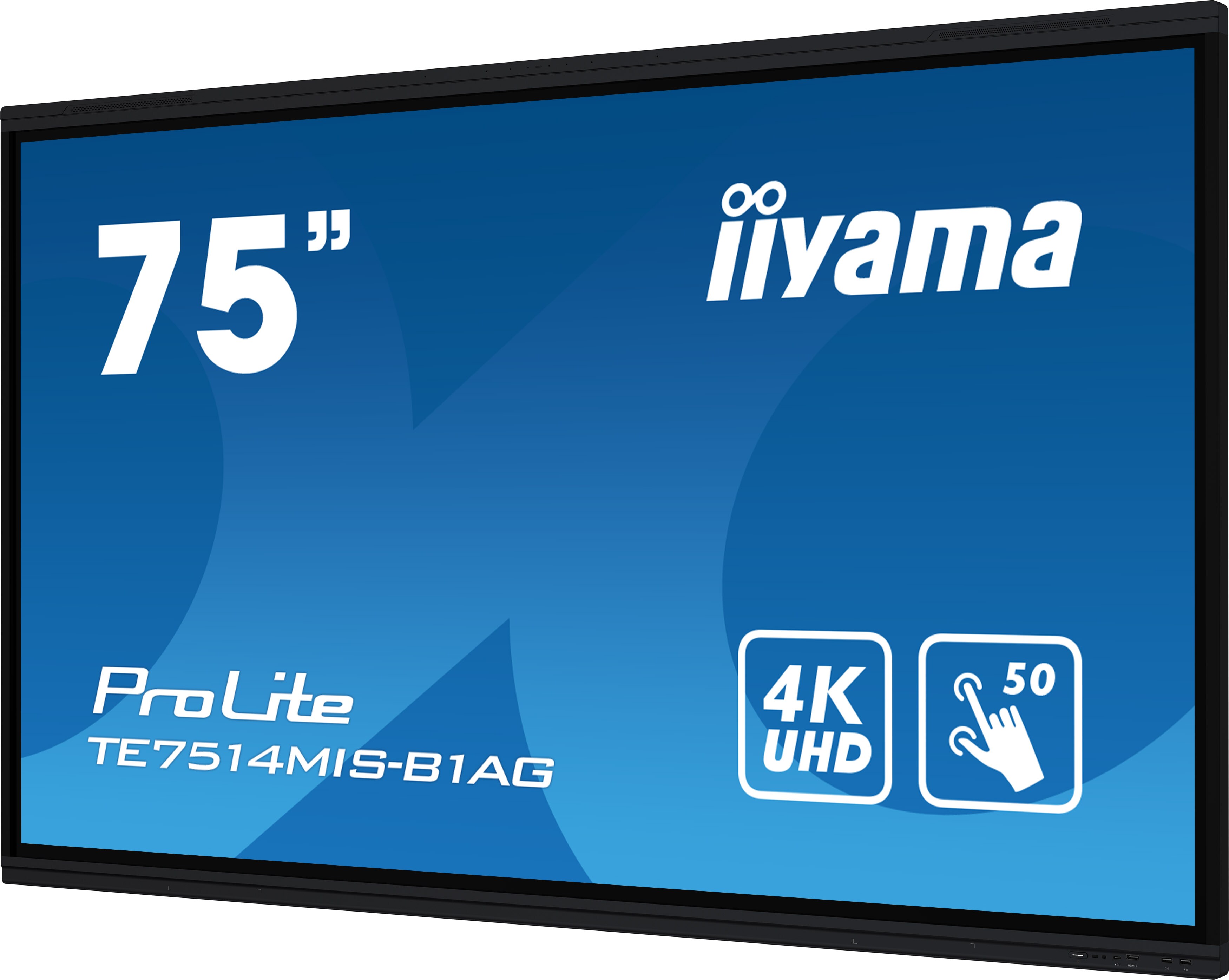 iiyama TE7514MIS-B1AG 189cm (75") 4K UHD VA Touch Monitor HDMI/DP/USB-C