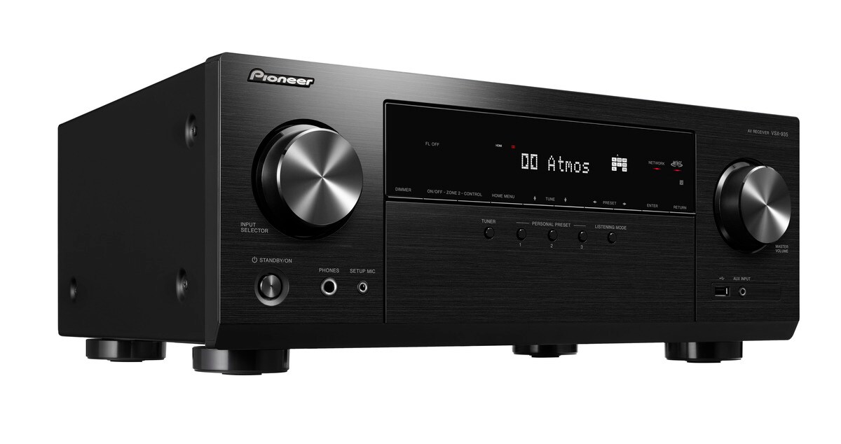 Pioneer VSX-935M2 7.2 AV Receiver 8K WiFi BT Atmos Sonos zertif. AirPlay schwarz