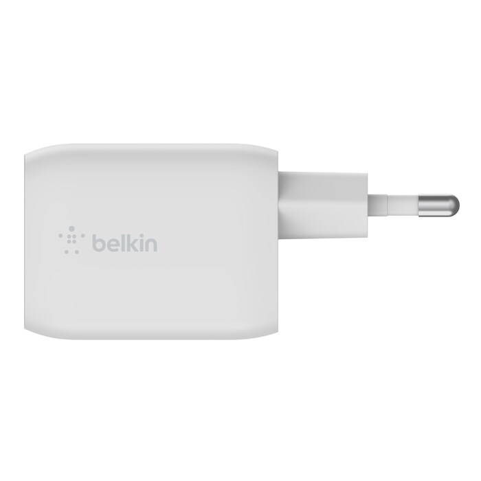 Belkin 65 W Dual USB-C GaN Ladegerät, Power Deliver und PPS Technologie, weiß