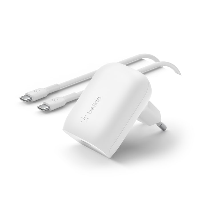 Belkin 30W USB-C Ladegerät, Power Deliver, PPS, inkl. 1m USB-C Kabel, weiß