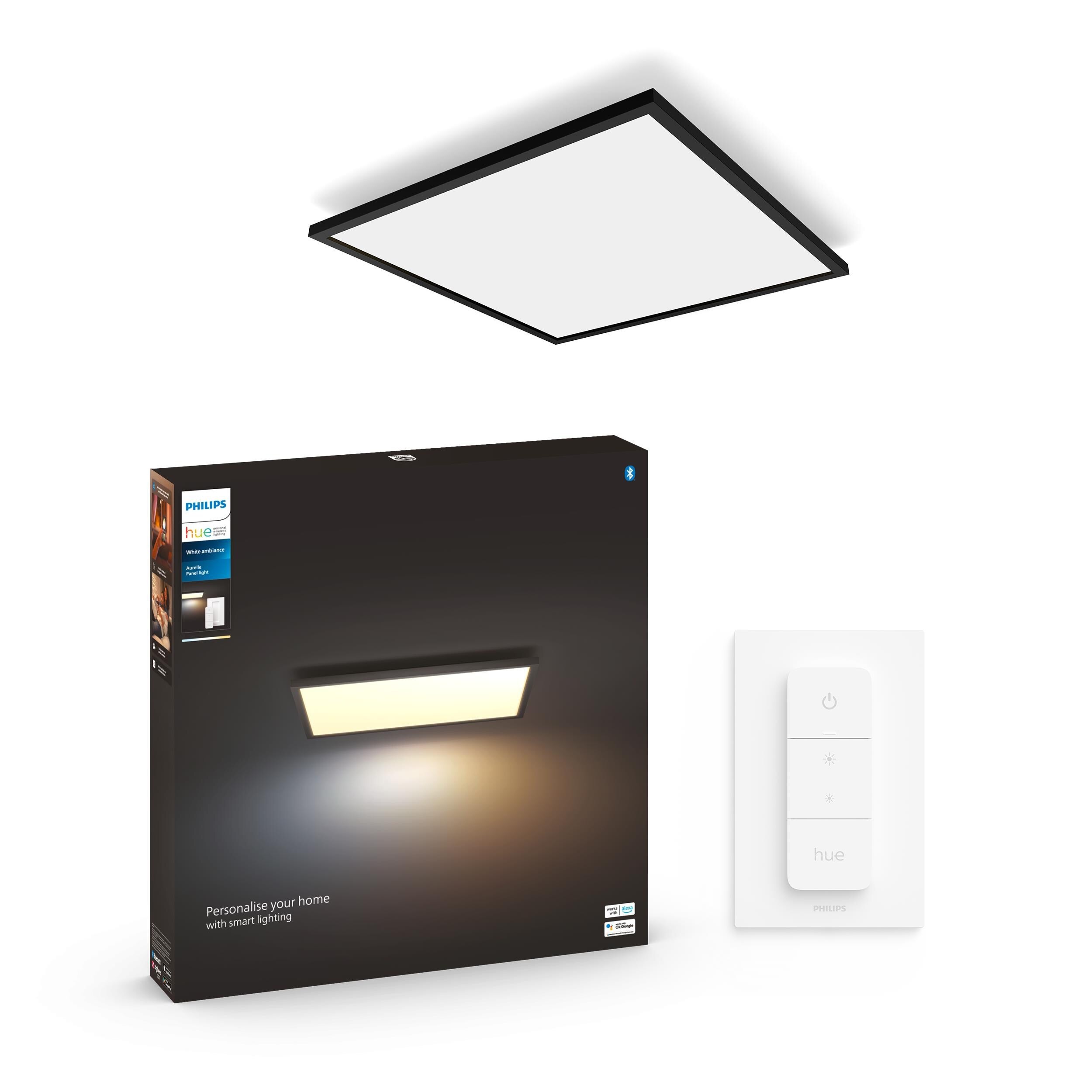 Philips Hue WA Aurelle Panelleuchte 60x60cm schwarz inkl. Dimmschalter