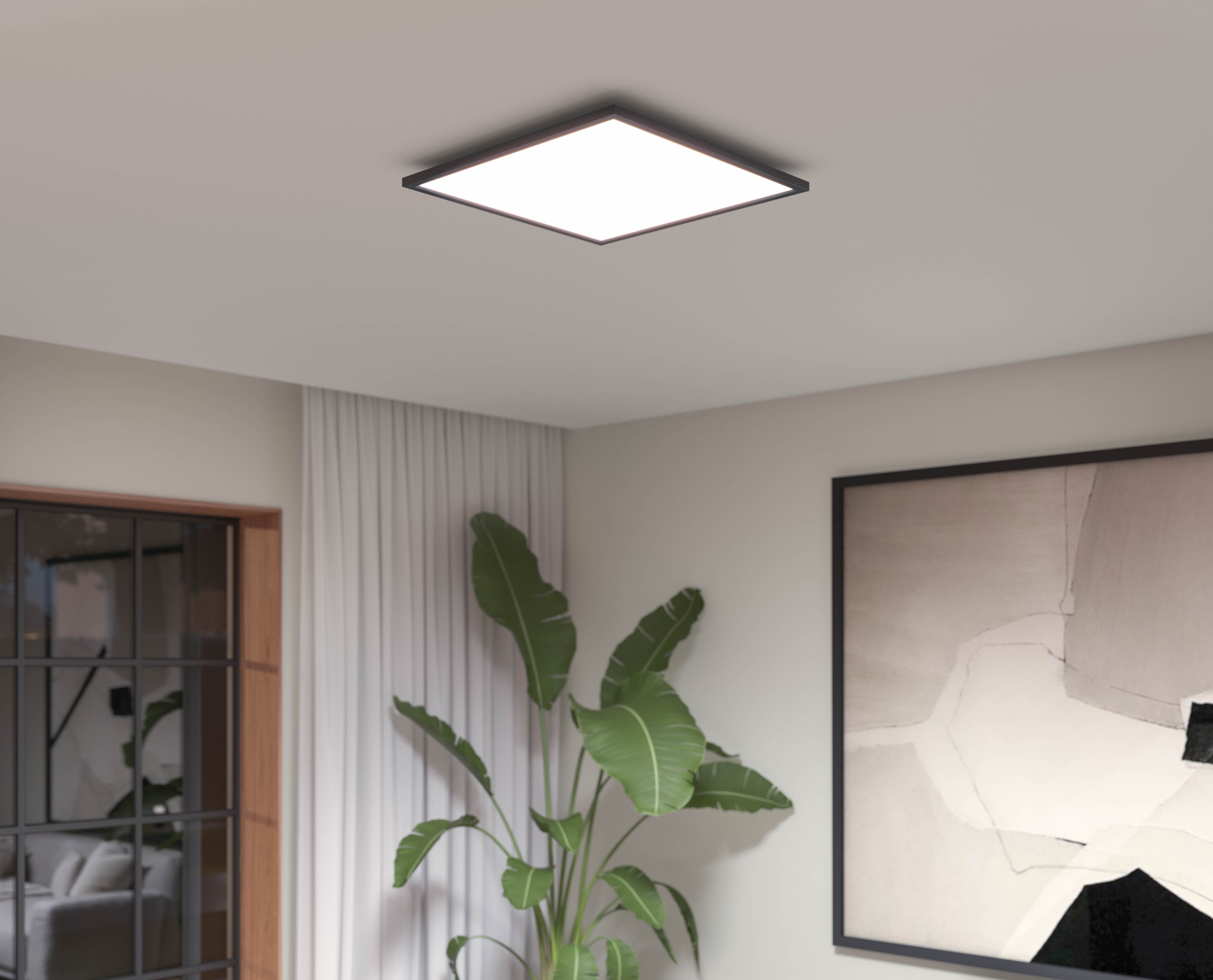 Philips Hue WA Aurelle Panelleuchte 60x60cm schwarz inkl. Dimmschalter