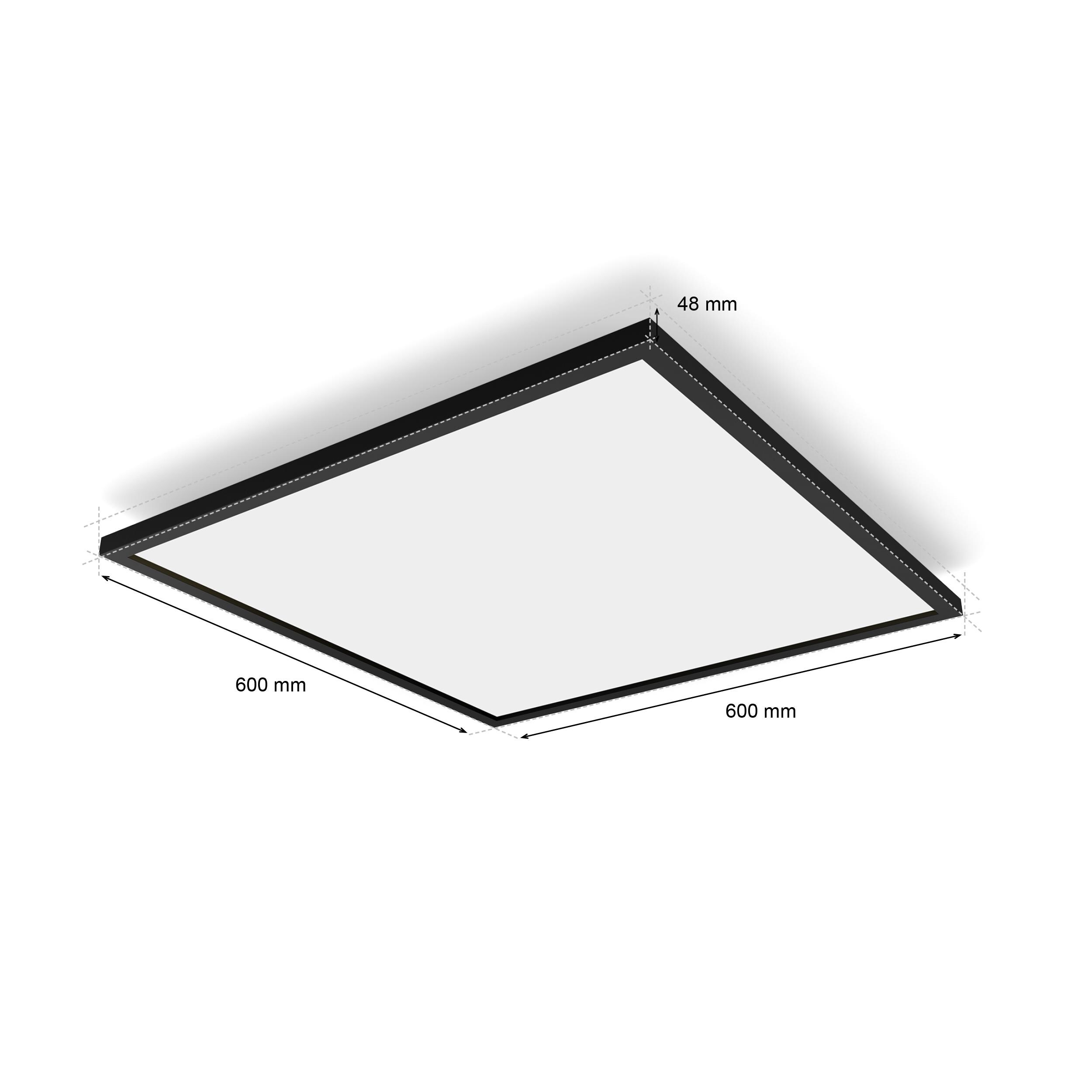 Philips Hue WA Aurelle Panelleuchte 60x60cm schwarz inkl. Dimmschalter