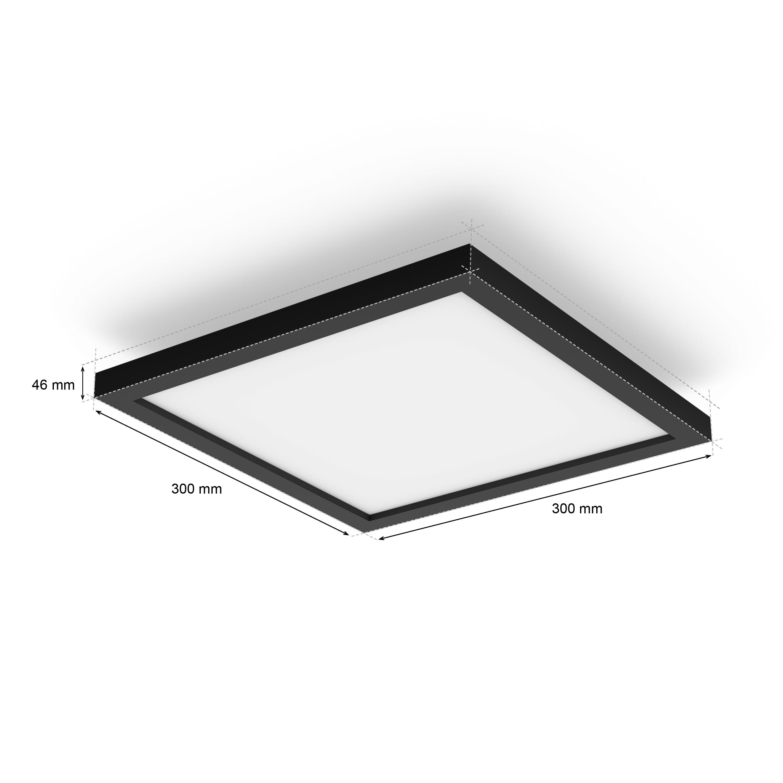 Philips Hue WA Aurelle Panelleuchte 30x30cm schwarz inkl. Dimmschalter