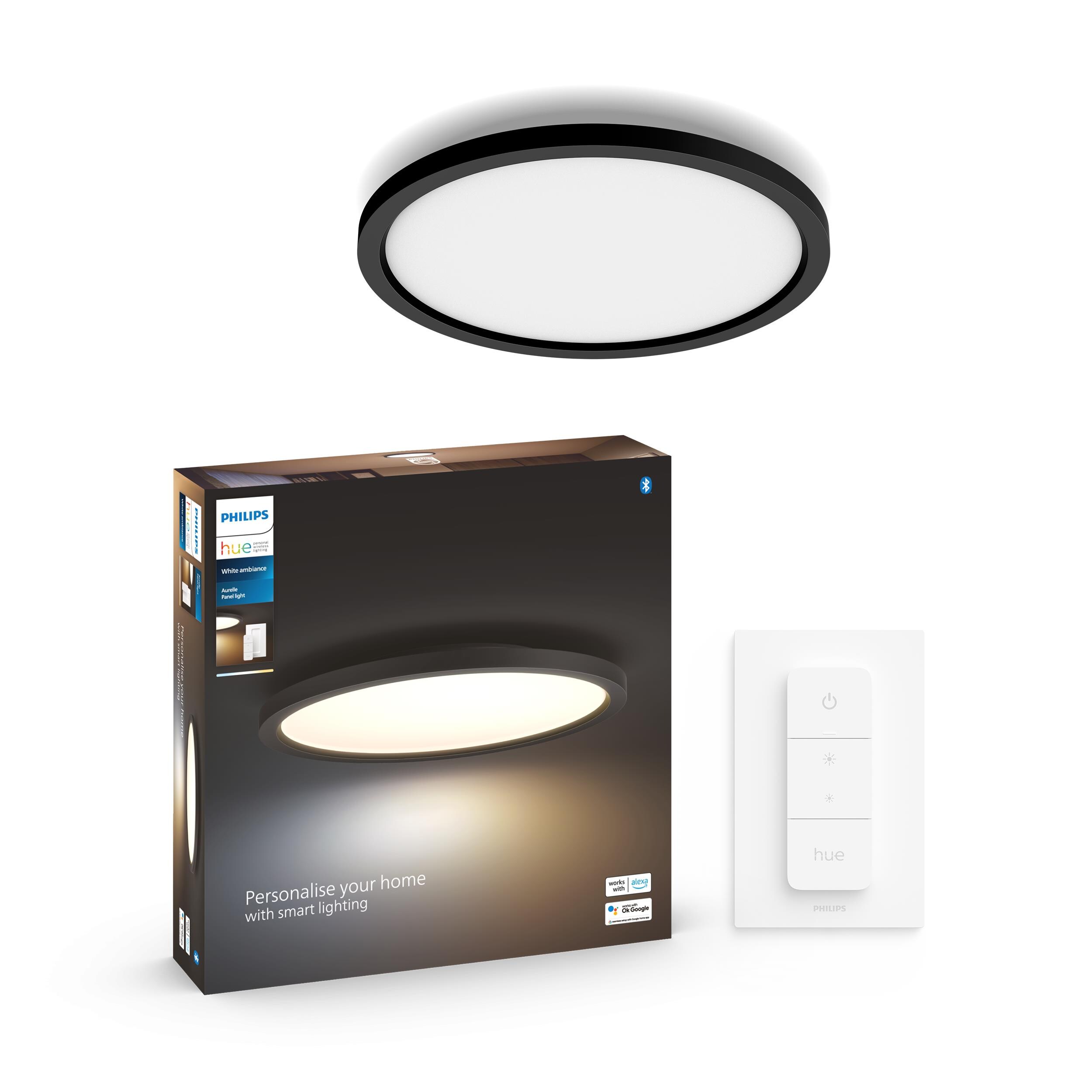 Philips Hue White Ambiance Aurelle rund 30cm schwarz