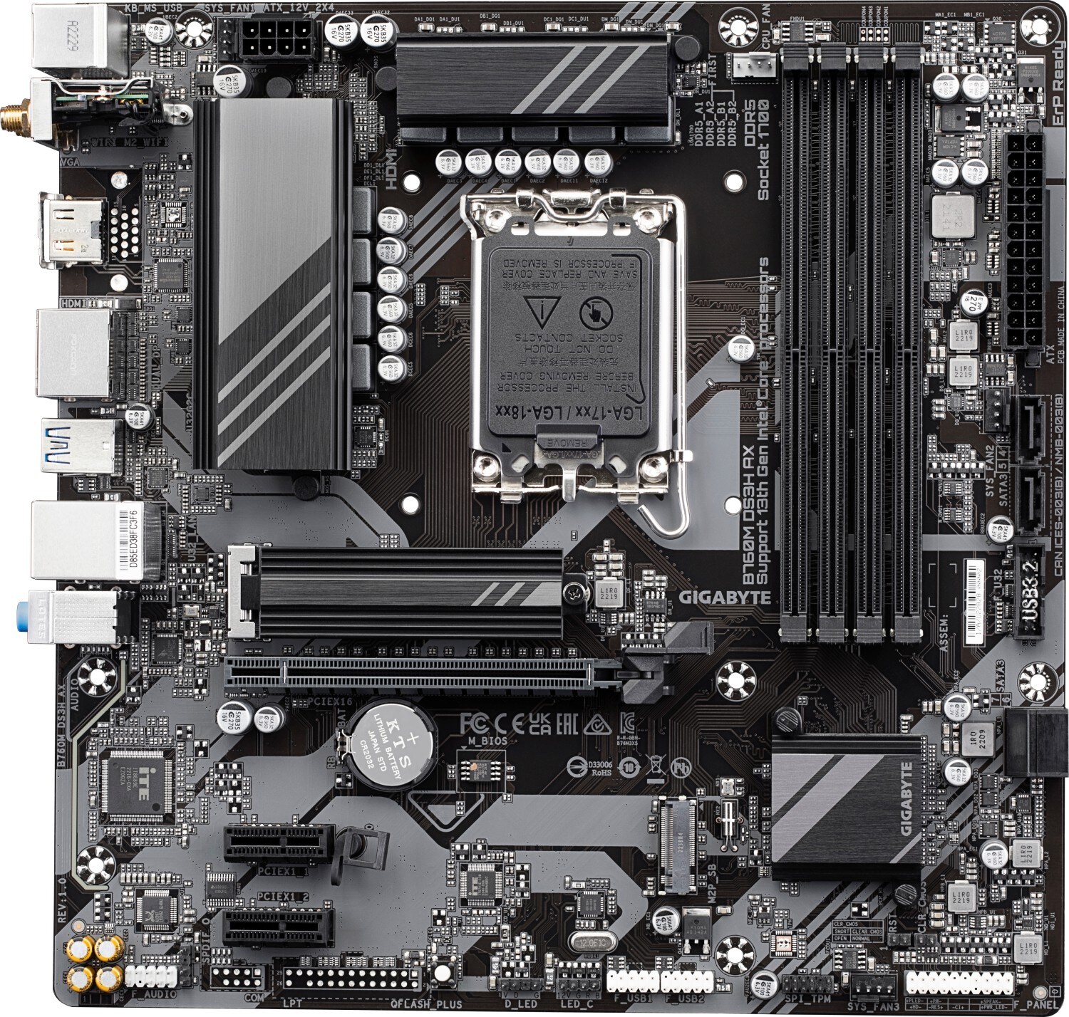 GIGABYTE B760M DS3H AX mATX Mainboard Sockel 1700 M.2/HDMI/DP/WIFI/BT