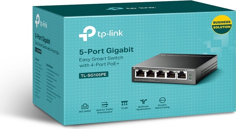 TP-LINK TL-SG105PE 5x Port Desktop Gigabit Switch managed Metall