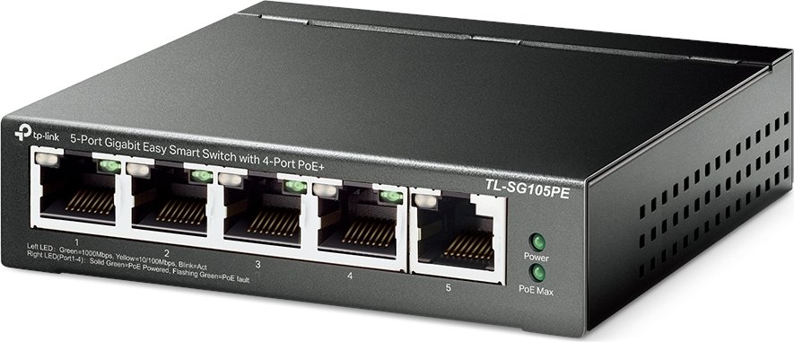 TP-LINK TL-SG105PE 5x Port Desktop Gigabit Switch managed Metall