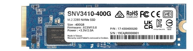 Synology SNV3410-400G PCIe 3.0 NVMe SSD für NAS 400GB M.2 2280