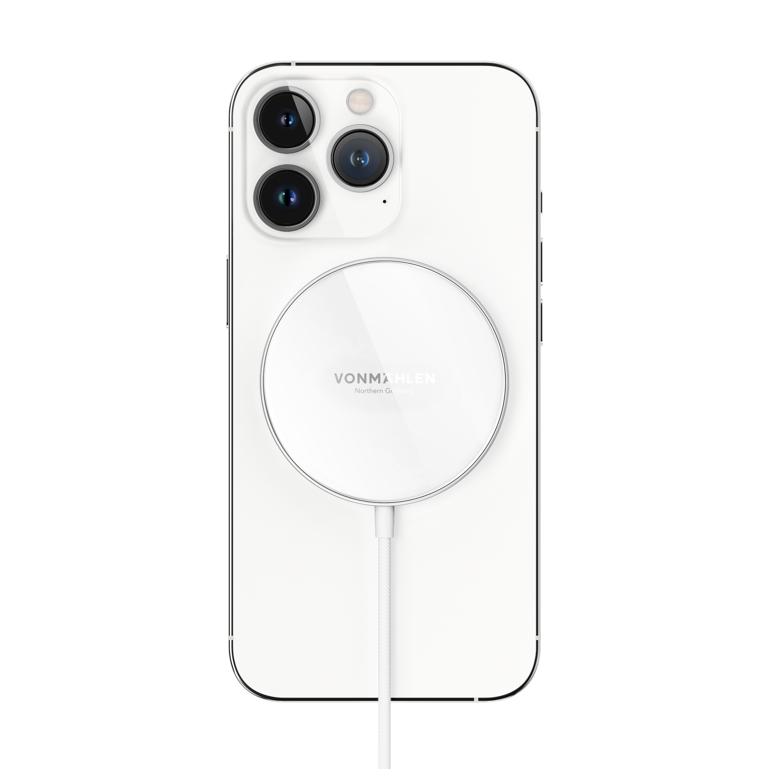 Vonmählen Wireless Charger Aura Mini magnet. Ladekabel White