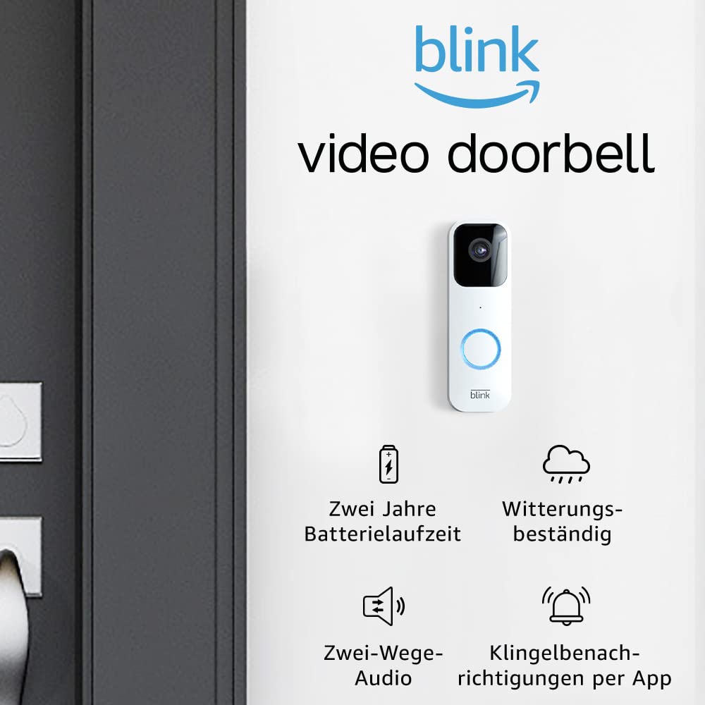 Blink Video Doorbell + Sync Module 2 - Zwei-Wege-Audio, HD-Video