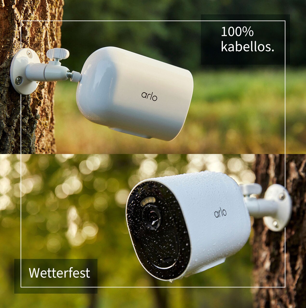 Arlo Go 2 LTE Überwachungskamera außen weiß