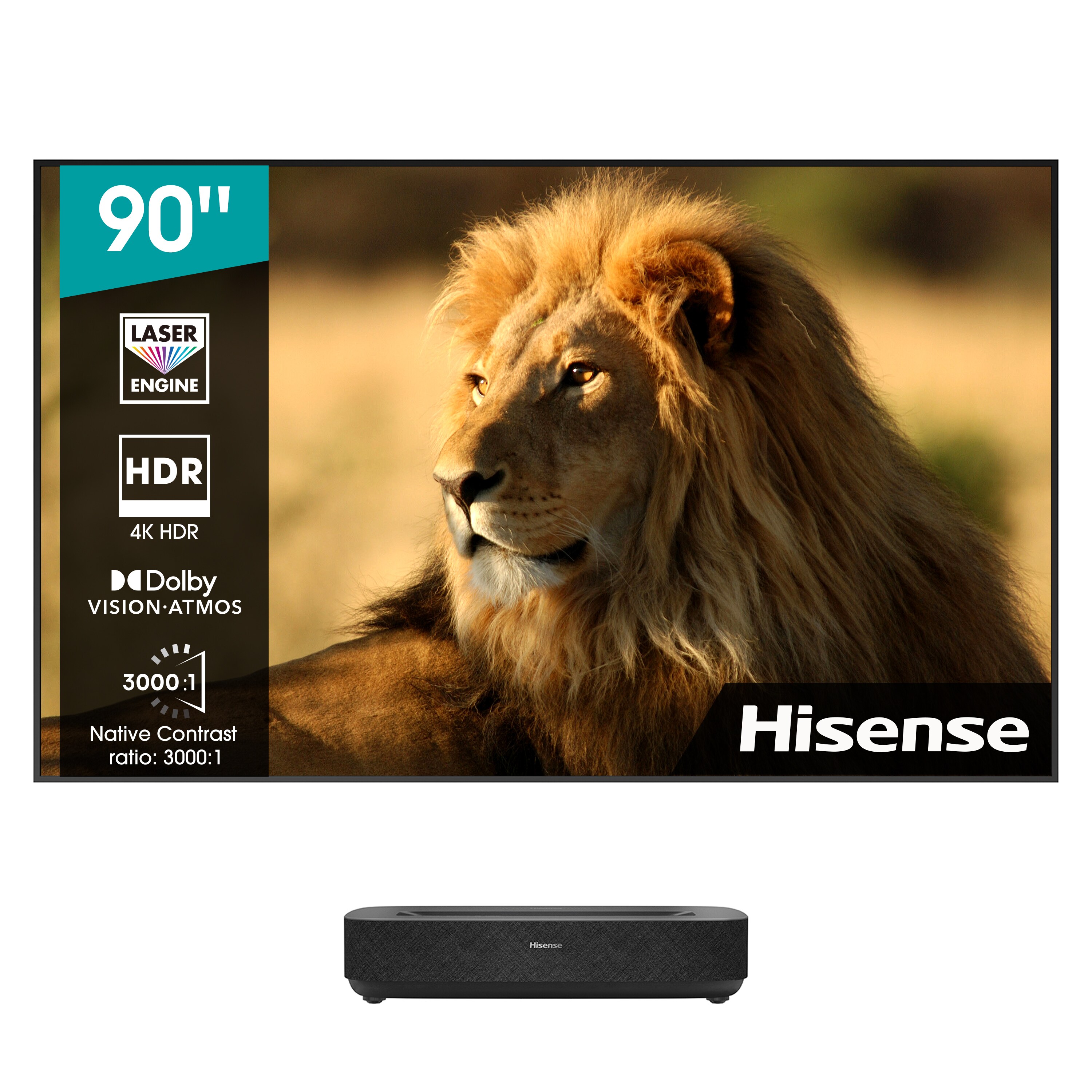 Hisense Laser TV 90L5HD 4K inkl. Daylight Screen