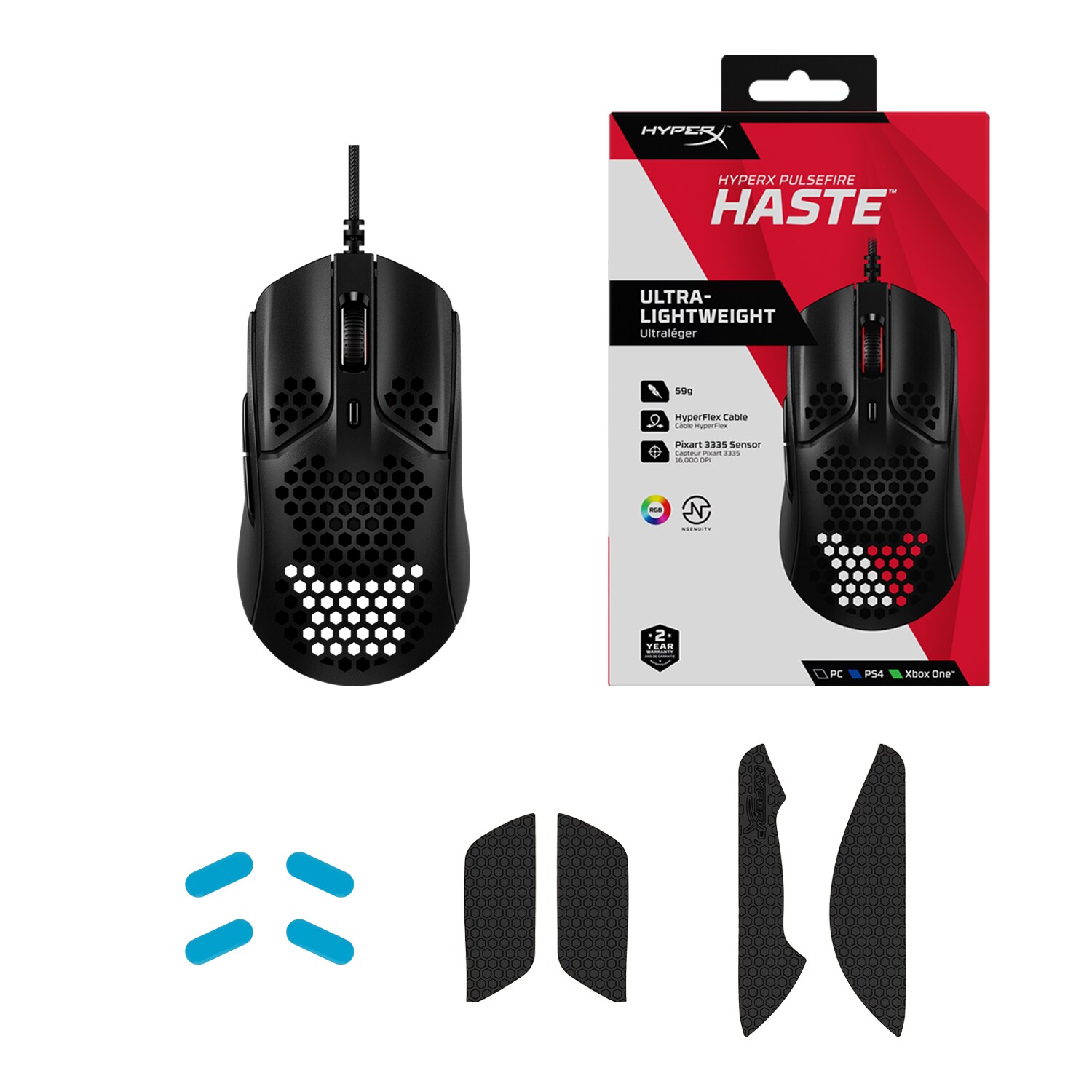 HyperX Pulsefire Haste Kabelgebundene Gaming Maus schwarz