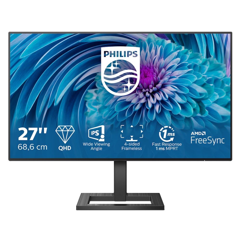 Philips E-Line 275E2FAE 68,6cm (27") QHD Monitor IPS HDMI/DP 4ms 75Hz FreeSync