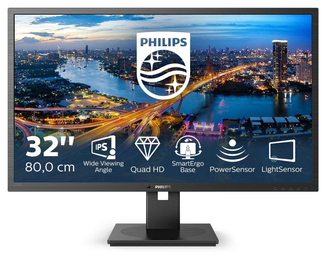 Philips B-Line 325B1L 80cm (31,5") WQHD IPS Office Monitor 16:9 HDMI/DP/USB 75Hz