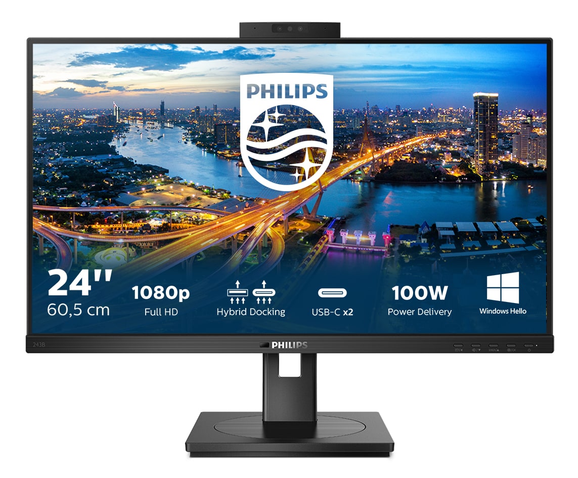 Philips B-Line 243B1JH 60.5cm (23.8") FHD IPS Monitor 16:9 HDMI/DP/USB-C PD100W