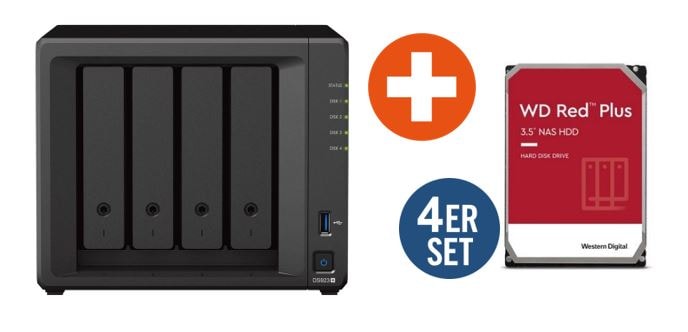 Synology Diskstation DS923+ NAS System 4-Bay inkl. 4x 6TB WD Red Plus WD60EFPX