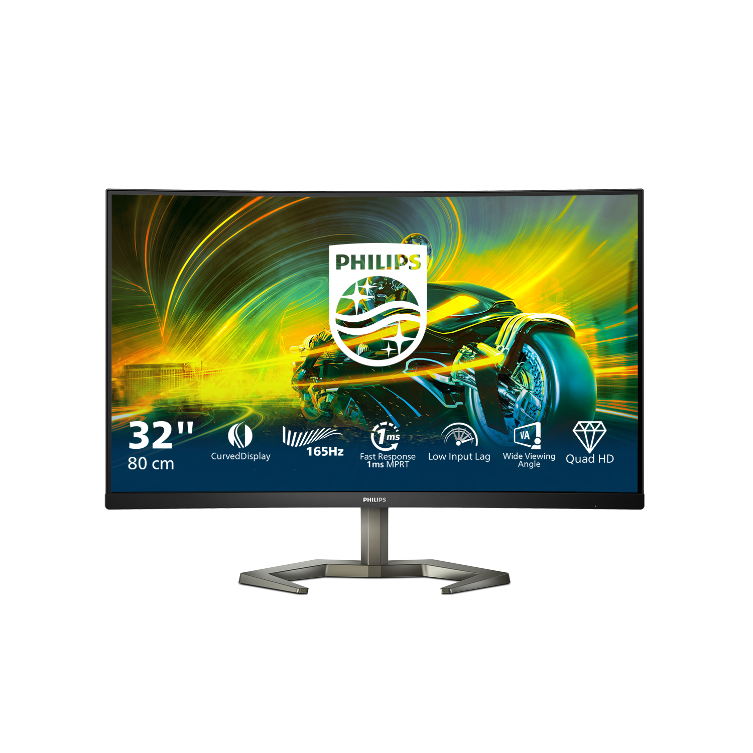 Philips 32M1C5500VL 80cm (31,5") QHD VA Curved Monitor 16:9 HDMI/DP 1ms 165Hz