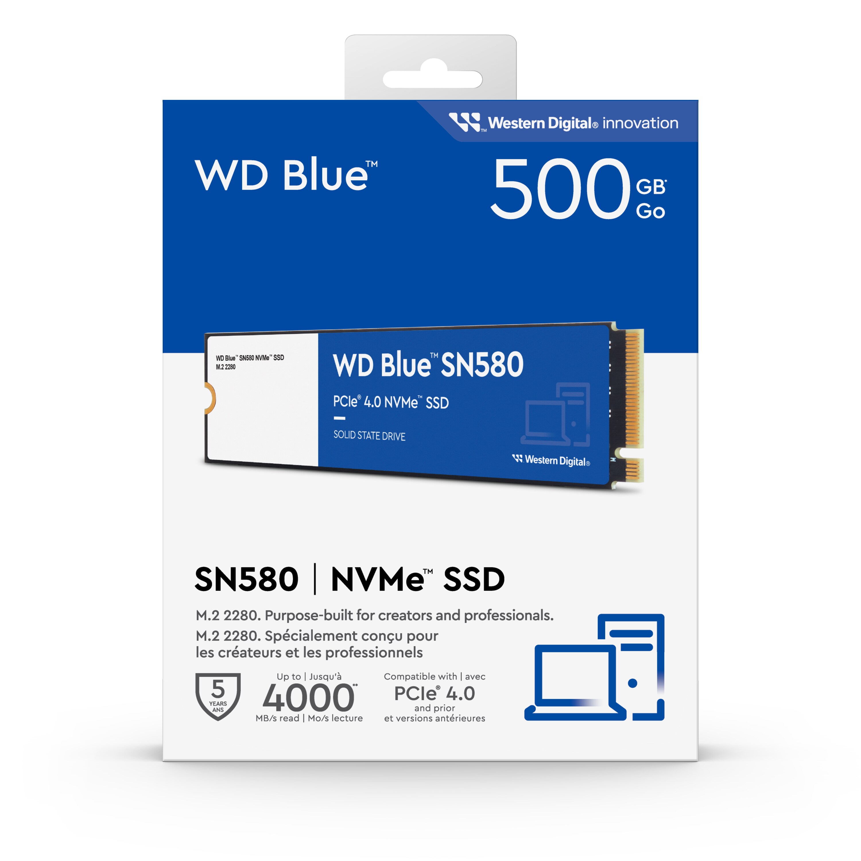 WD Blue SN580 NVMe SSD 500 GB M.2 2280 PCIe 4.0