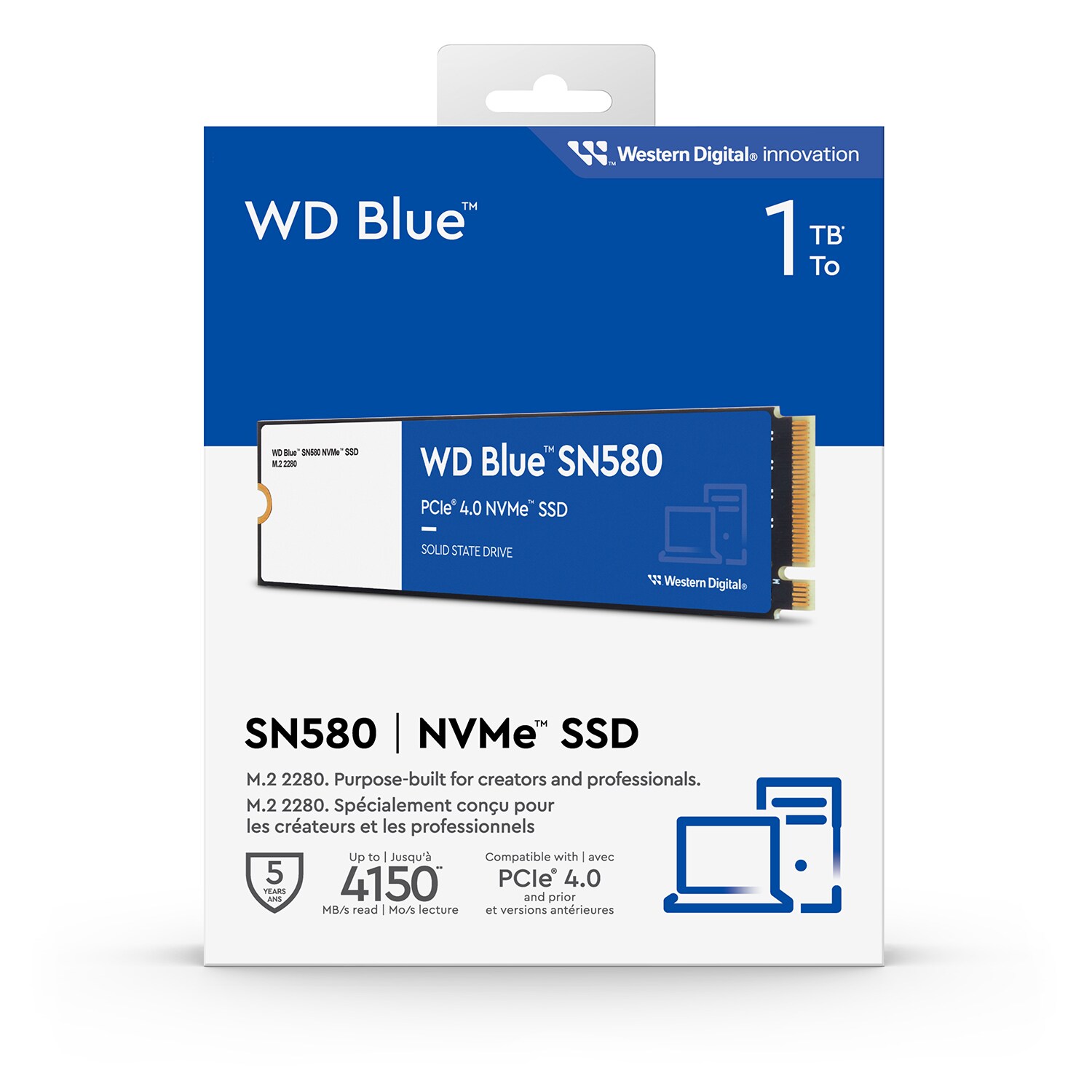 WD Blue SN580 NVMe SSD 1 TB M.2 2280 PCIe 4.0