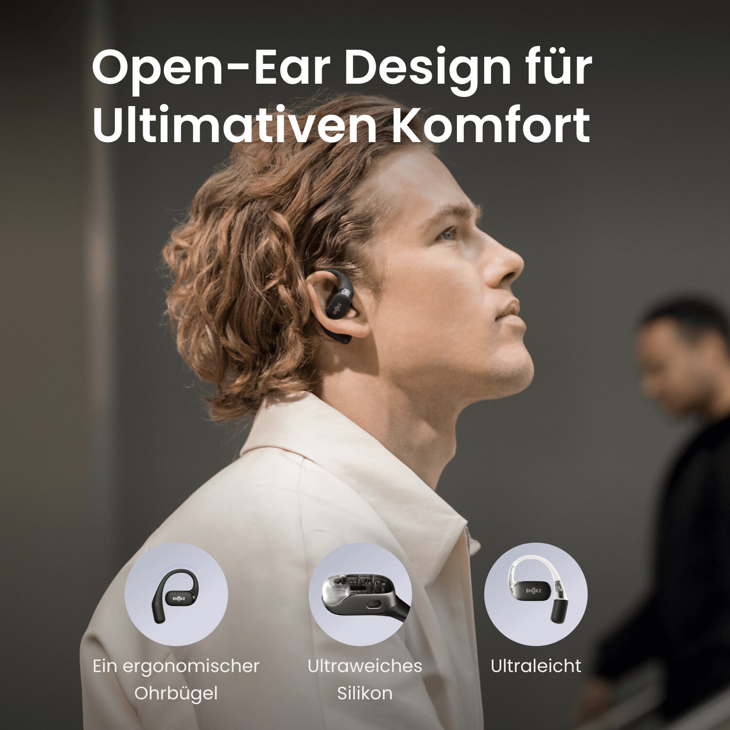 Shokz OpenFit Open-Ear True Wireless Earbuds schwarz