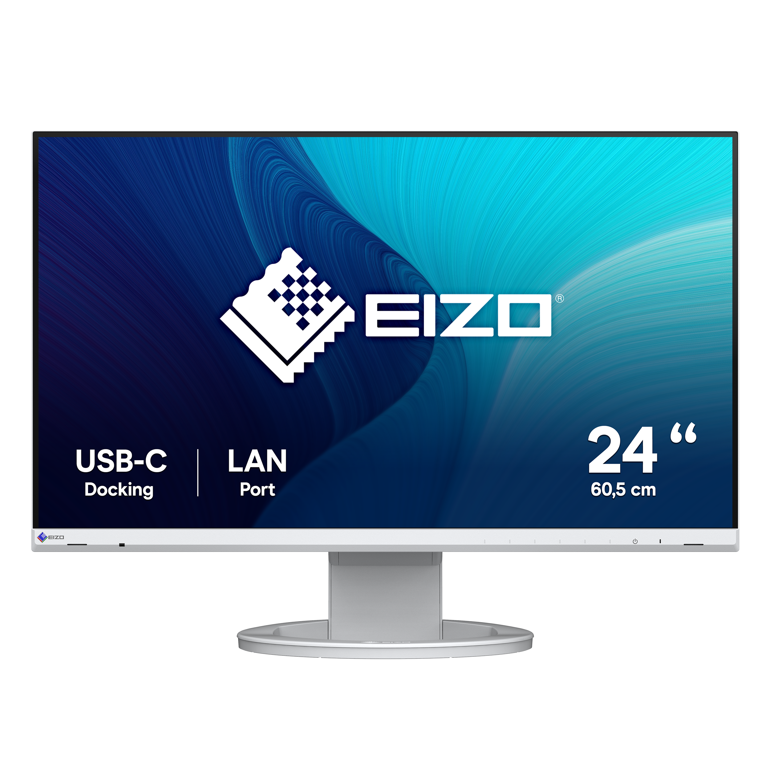 EIZO FlexScan EV2490-WT 60,5m (23,8) Full HD IPS Monitor DP/HDMI/USB-C Pivot HV