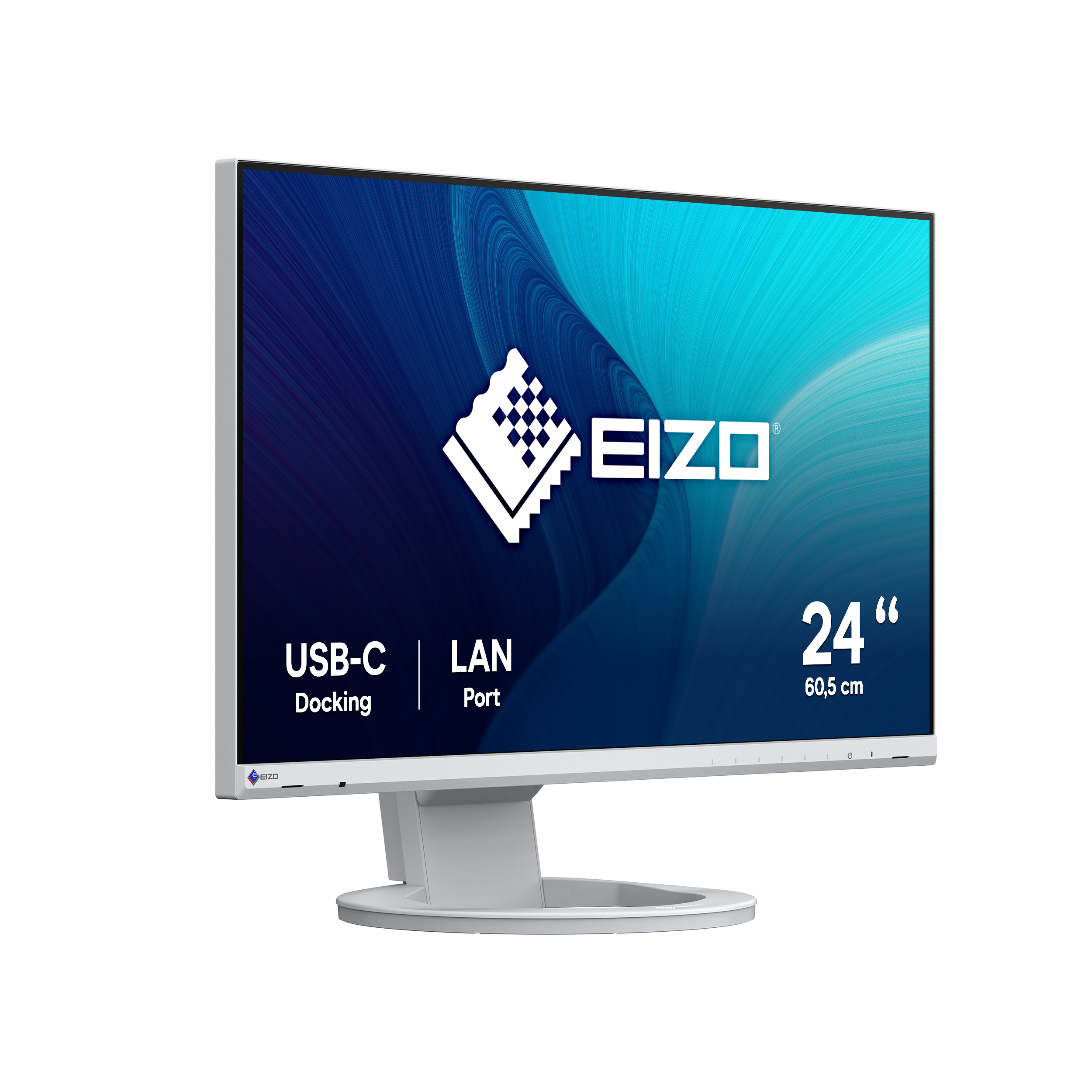 EIZO FlexScan EV2490-WT 60,5m (23,8) Full HD IPS Monitor DP/HDMI/USB-C Pivot HV