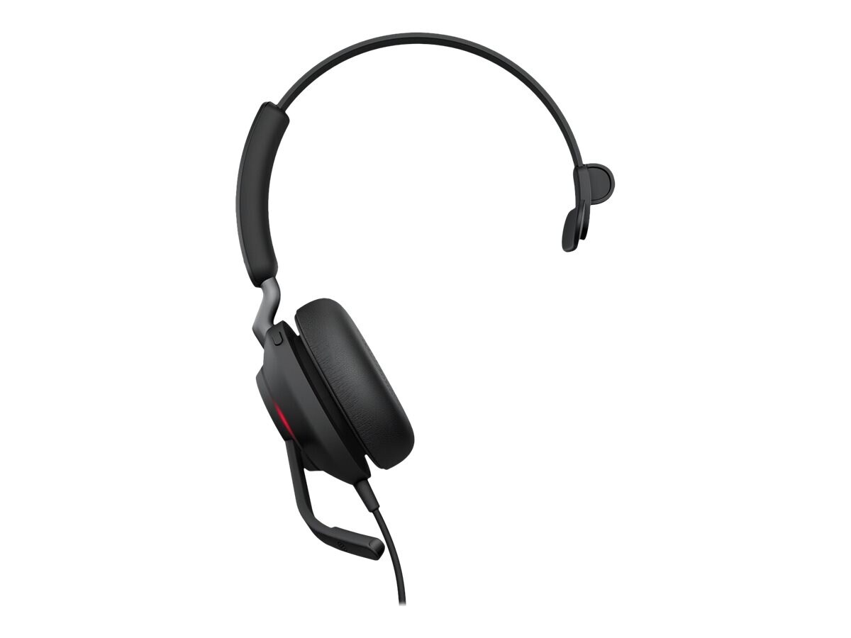 Jabra Evolve2 40 SE UC Mono USB Headset schwarz USB-C mit Verlängerungskabel