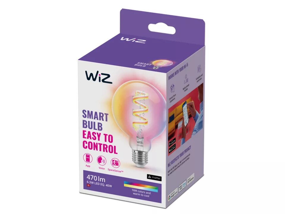 WiZ 40W E27 Kugelform Tunable White &amp; Color Einzelpack