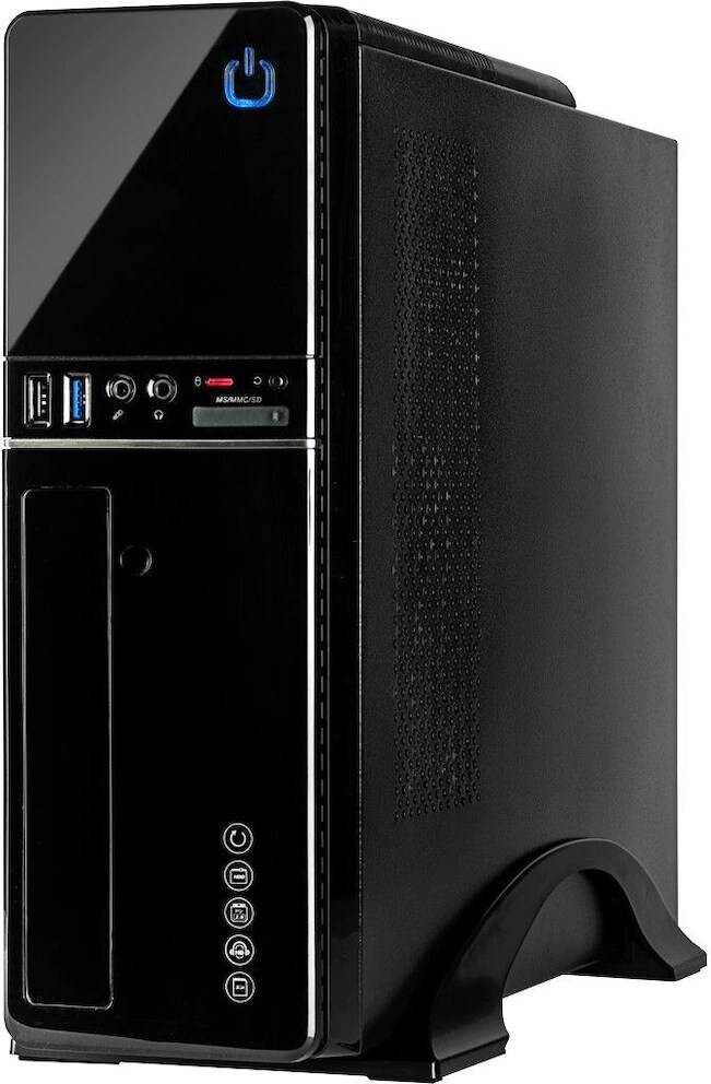 Inter-Tech IT-607 mini-ITX/μATX Gehäuse - Schwarz (ohne Netzteil)