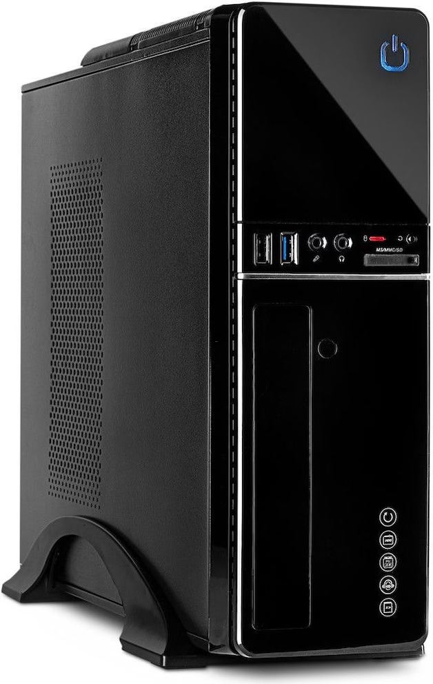 Inter-Tech IT-607 mini-ITX/μATX Gehäuse - Schwarz (ohne Netzteil)