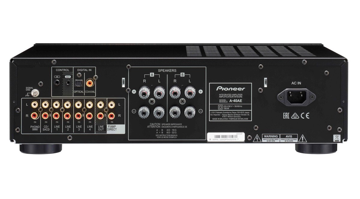 Pioneer A-40AE-K Stereo-Vollverstärker Direct Energy-Technologie Schwarz