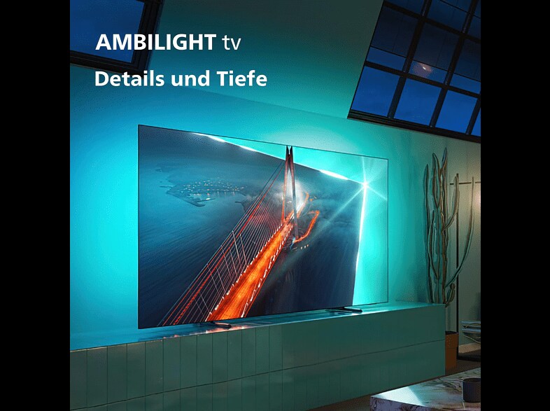 Philips 65OLED708 165cm TV 120 ++ OLED Cyberport Google Hz 4K Fernseher Smart Ambilight 65