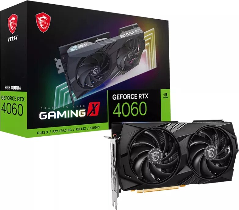 MSI GeForce RTX 4060 Gaming X 8GB GDDR6 Gaming Grafikkarte 3xDP/HDMI