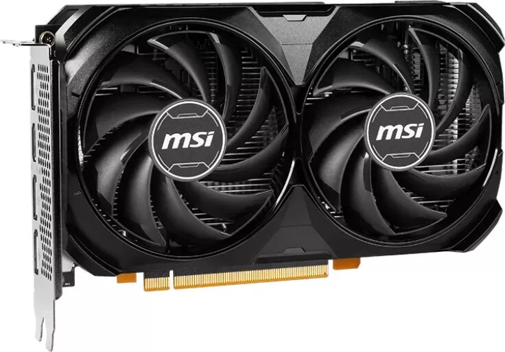 MSI GeForce RTX 4060 Ventus 2X Black OC 8GB GDDR6 Gaming Grafikkarte 3xDP/HDMI