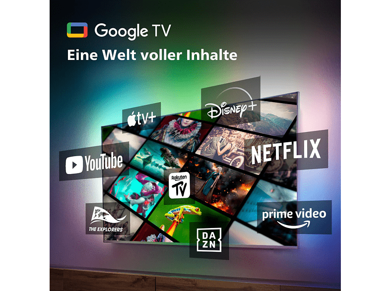 Philips 65OLED708 165cm 65" 4K OLED 120Hz Ambilight Android Smart TV Fernseher