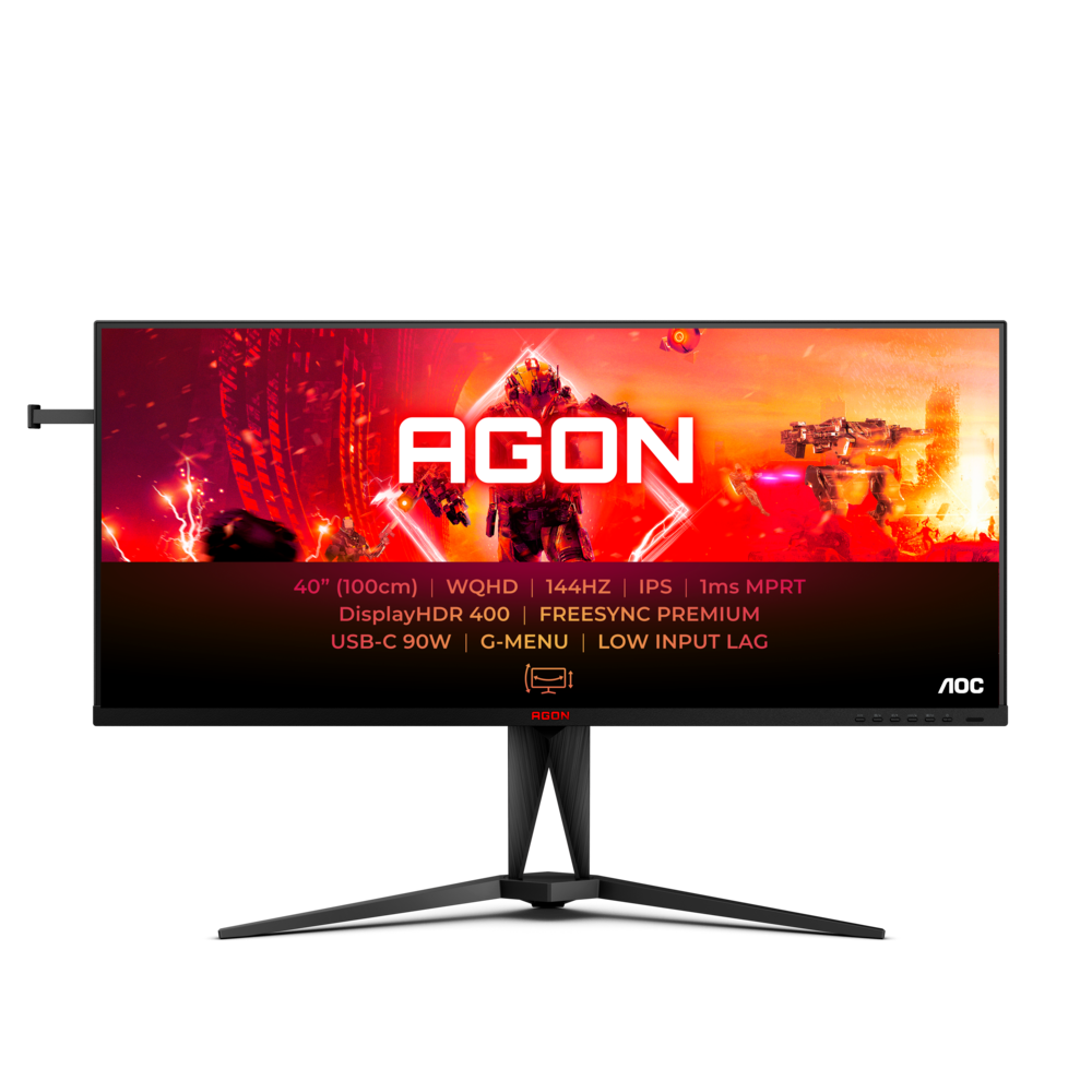 AOC AGON AG405UXC 102cm (40") WQHD Gaming Monitor 21:9 HDMI/DP/USB-C PD90W 144Hz