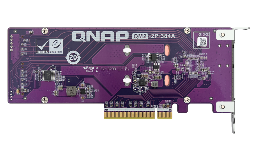 QNAP QM2 Card QM2-2P-384A PCIe 3.0 Erweiterungskarte für zwei M.2 NVMe SSDs