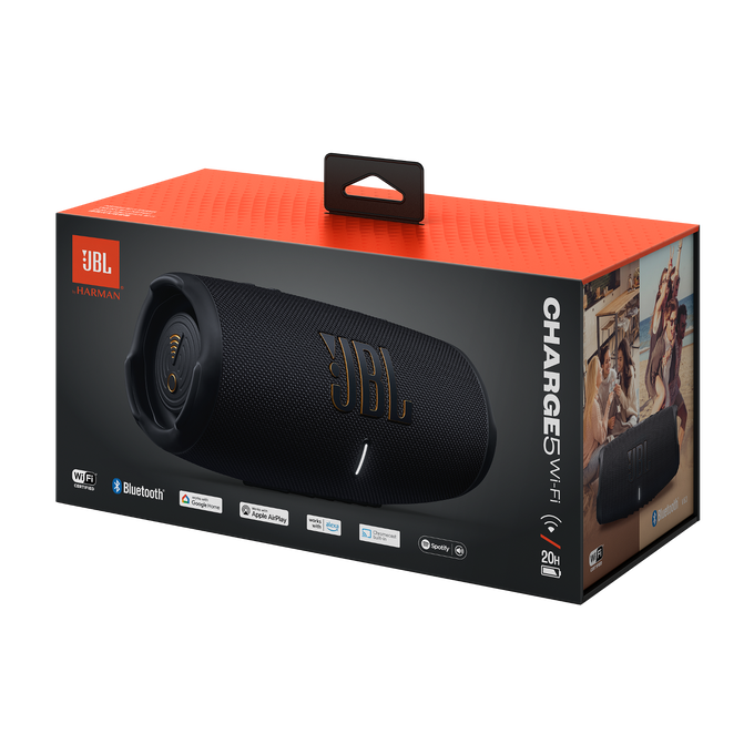 JBL Charge 5 Tragbarer Bluetooth-Lautsprecher WiFi IP67 geschützt schwarz