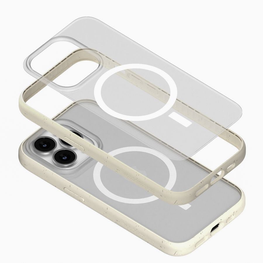 Woodcessories Clear Case MagSafe iPhone 14 Pro Offwhite