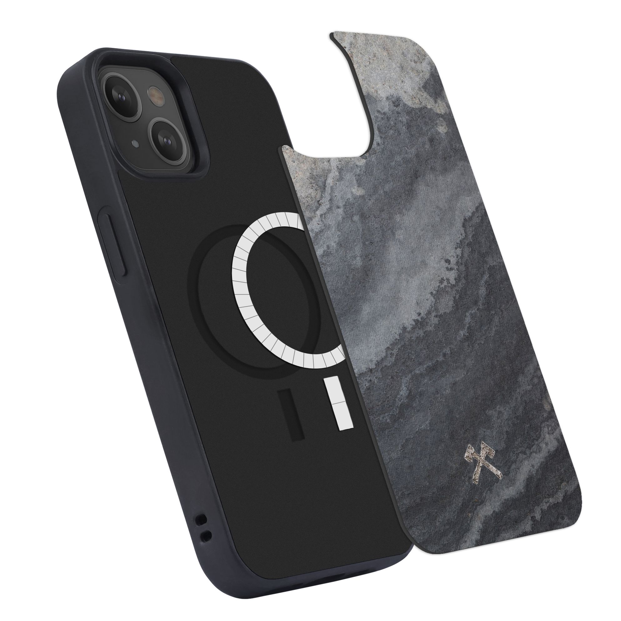 Woodcessories MagSafe Stone Bumper Case iPhone 14 Camo Gray