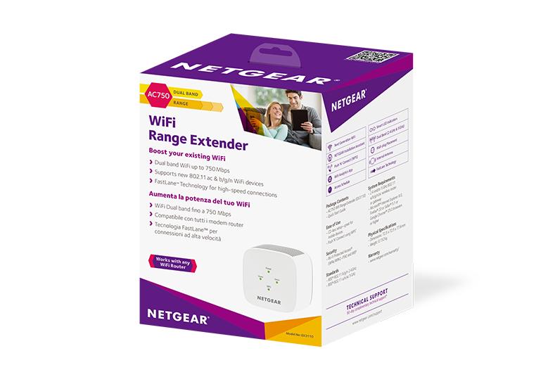 Netgear EX3110 AC750 Dual Band WLAN Range Extender für die Steckdose