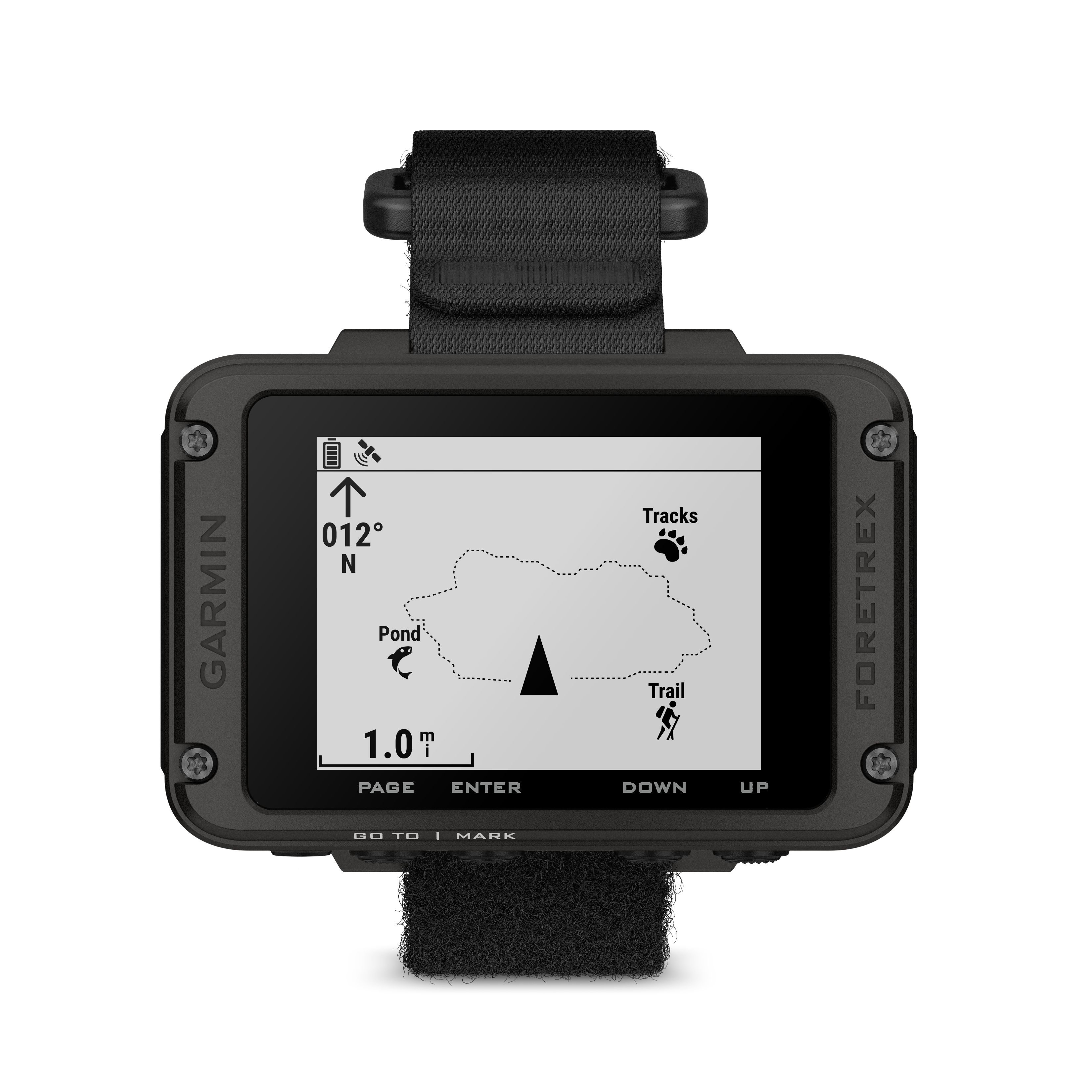 Garmin Foretrex 801 GPS-Navigationsgerät für das Handgelenk mit Armband schwarz