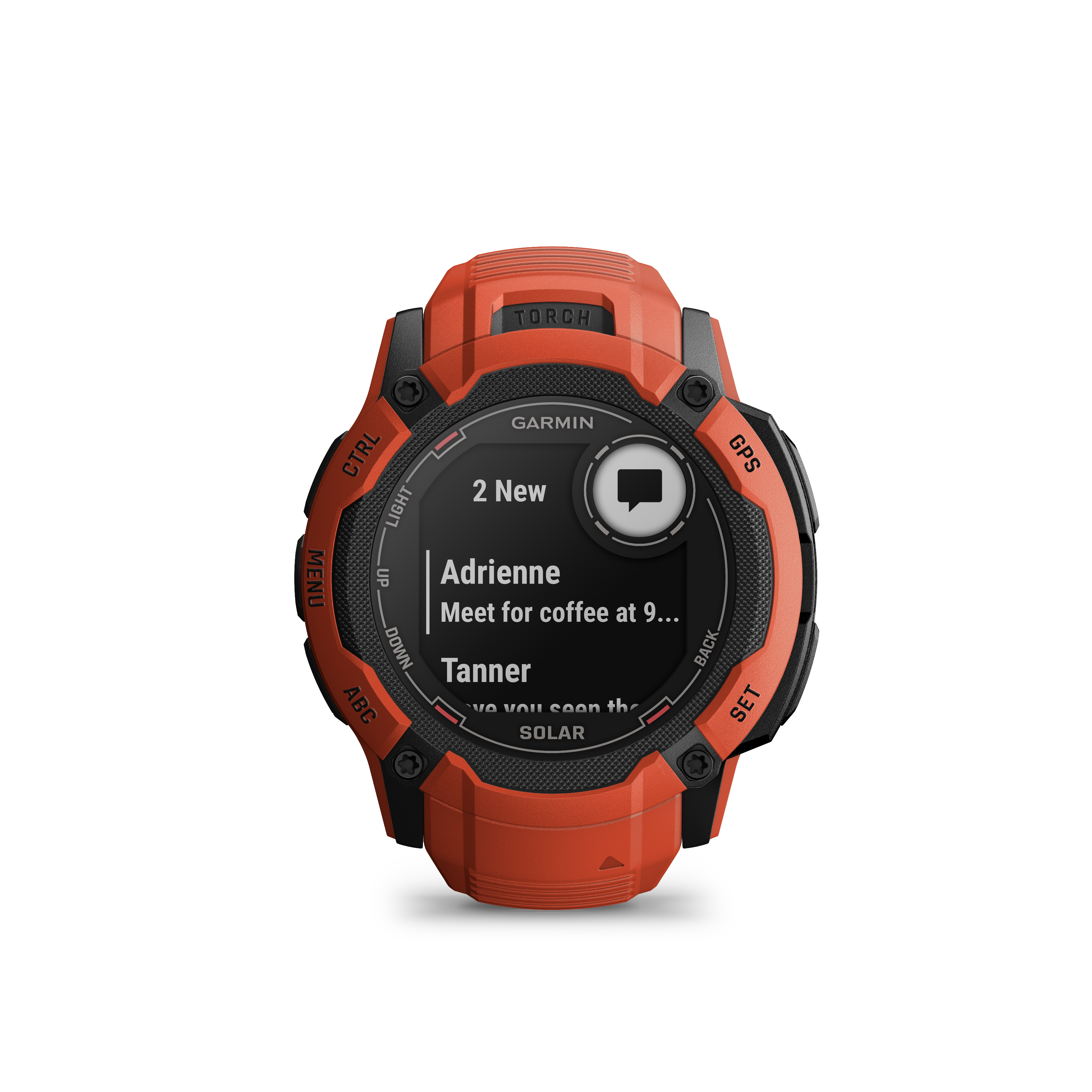 Garmin INSTINCT 2X Solar Multisport-Smartwatch rot