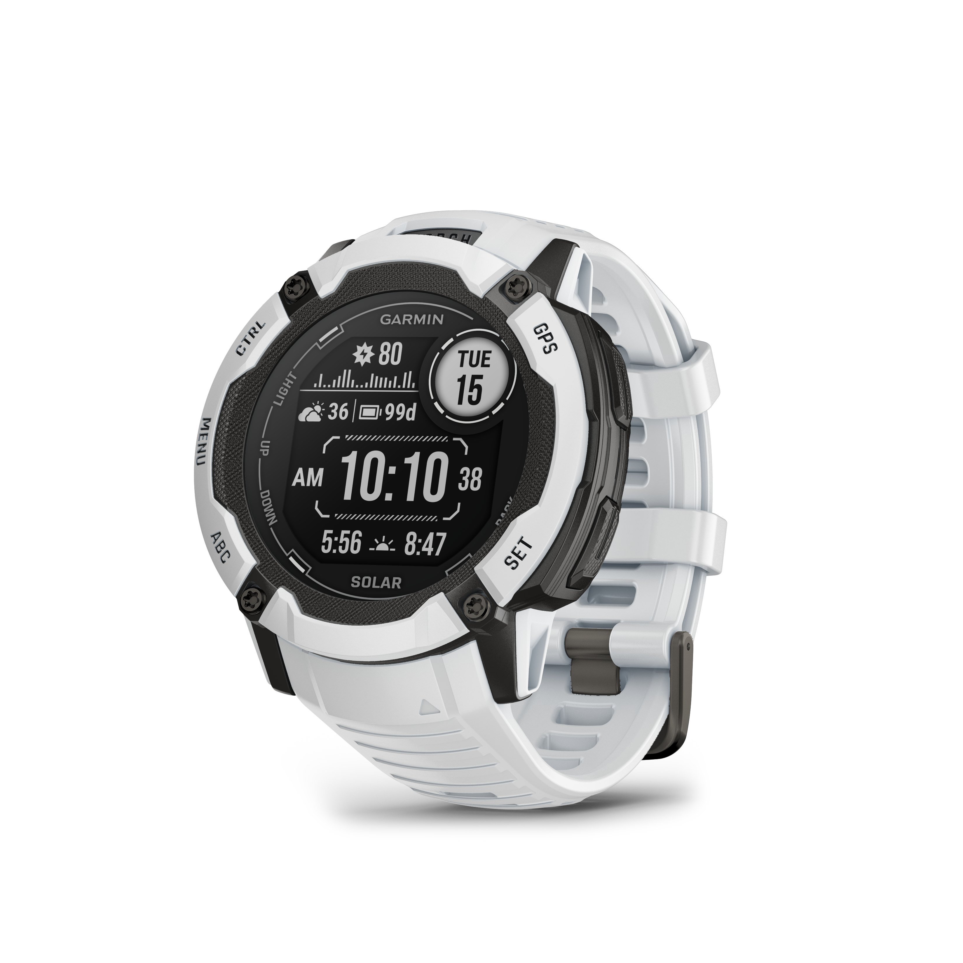 INSTINCT Garmin Cyberport ++ Solar steinweiß 2X Multisport-Smartwatch