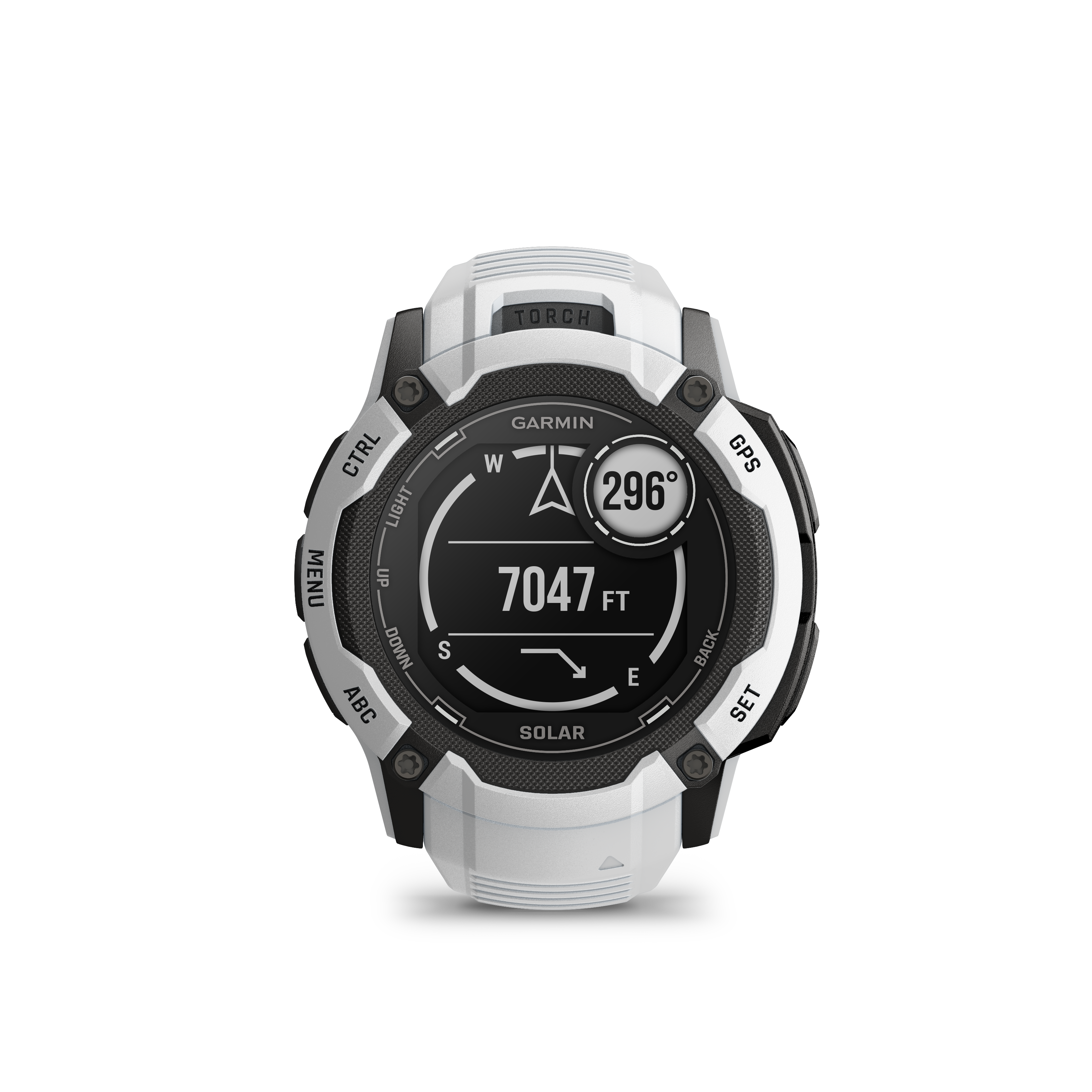 Garmin INSTINCT 2X Solar Multisport-Smartwatch steinweiß