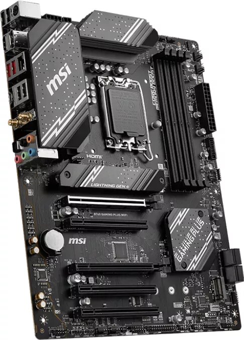 MSI B760 GAMING PLUS WIFI ATX Mainboard Sockel 1700 M.2/WIFI/BT/DP/HDMI/USB-C