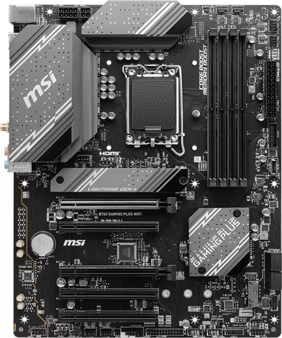 MSI B760 GAMING PLUS WIFI ATX Mainboard Sockel 1700 M.2/WIFI/BT/DP/HDMI/USB-C