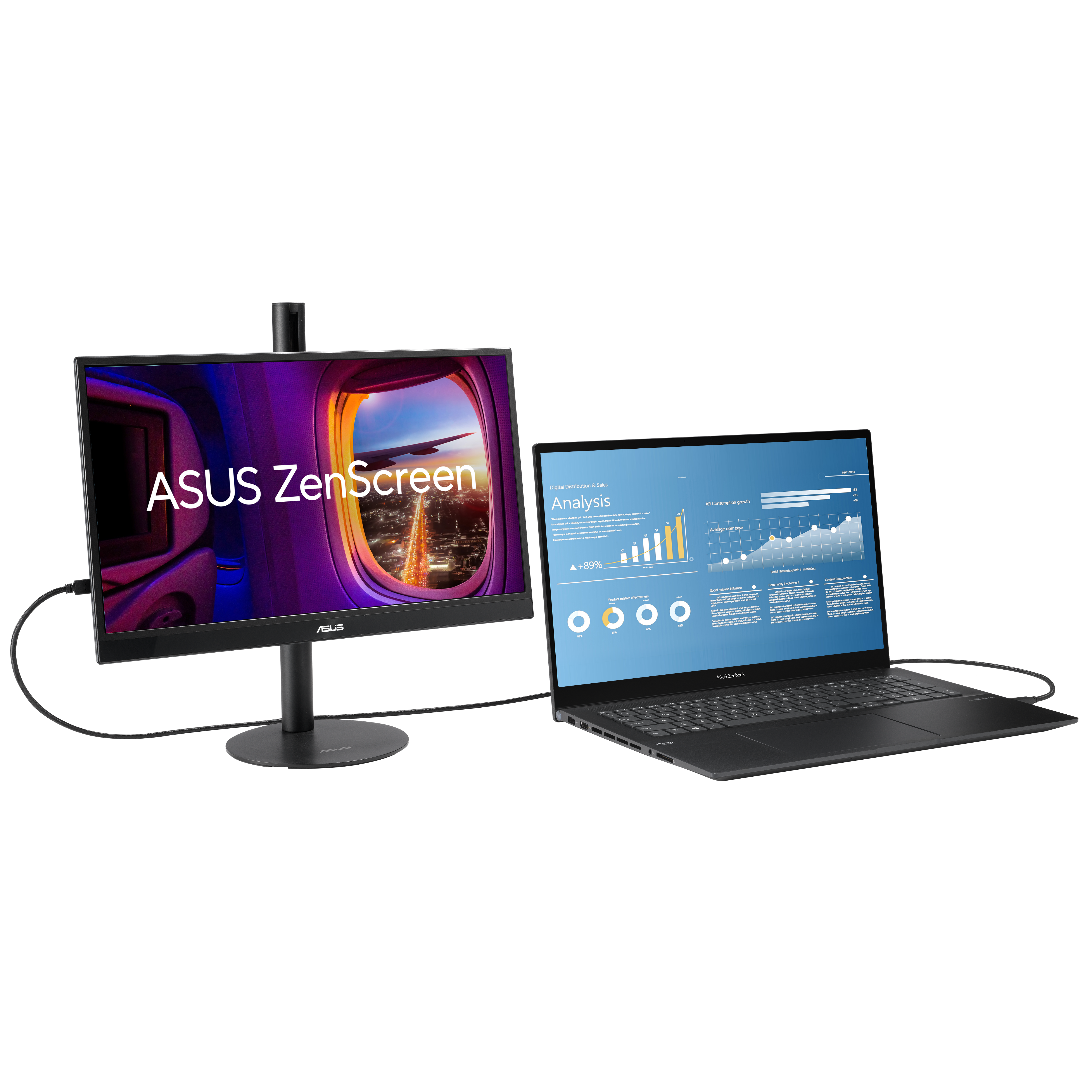 ASUS ZenScreen MB17AHG 43,9cm (17,3") 16:9 FHD Mobiler Monitor HDMI/USB-C 144Hz